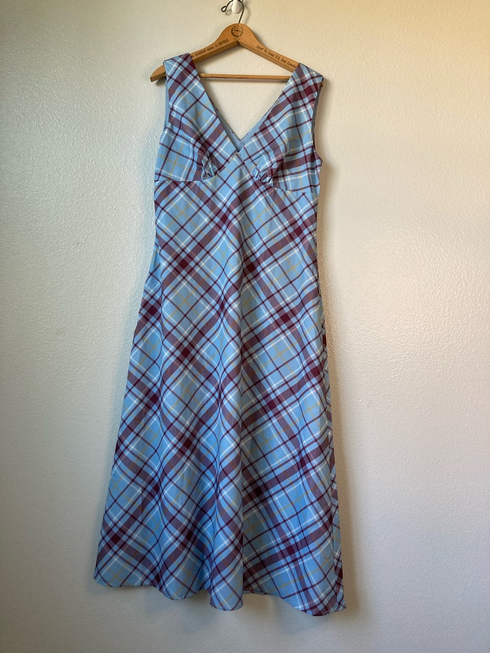 NWT CIDER Bias cut babydoll Y2K inspired Plaid Sleeveless dress Pastel Sz XL